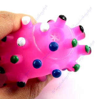 Pet Dog Puppy Cat Lovely Squeaky Squeaker Sound Toy Chews Colorful Ball New
