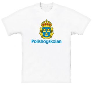 Sweden Police Logo Polishogskolan Cool White T Shirt