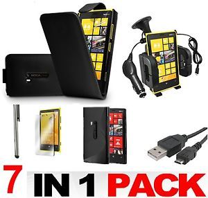 7 x Accessory Bundle Kit for Nokia Lumia 920 Case Cover Car Holder Charger