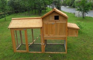 New Deluxe Large Chicken Poultry Coop Hen House Hutch Cage 0311L