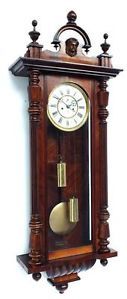 Antique Gustav Becker Double Weight Vienna Wall Clock Twin Regulator Wall Clock