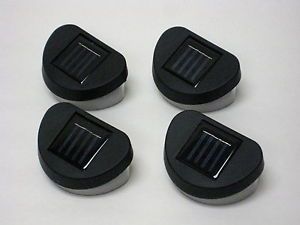 4 Pack Outdoor Solar Power 2 LED Wall Mount Garden Fence Lights 