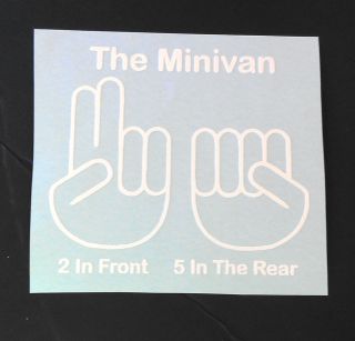 Funny Car Truck Vehicle Vinyl Graphics Decal Sticker Minivan 2 in Front 5 In