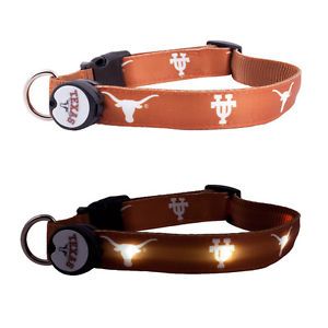 Texas University Longhorns Light Up LED Dog Collar or Leash All Sizes