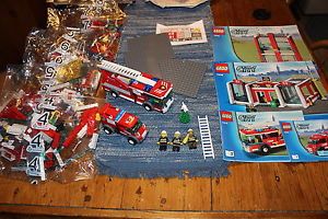 New Lego 7208 Fire Station City Fire Fighter Minifigures 100 Complete Unopened