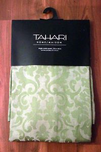 Tahari Home One Single Curtain Panel 50" x 84" Dark Sea Green Print