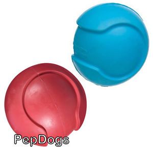 JW Pet Isqueak Bouncin Baseball Large 3 5" Rubber Squeaker Ball Dog Squeaky Toy