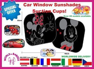 Disney Child Car Window Sun Shade Screen Blinds 2pcs Minnie Mickey Mouse