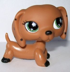 Littlest Pet Shop LPS European Monopoly Dachshund Weiner Dog Puppy RARE