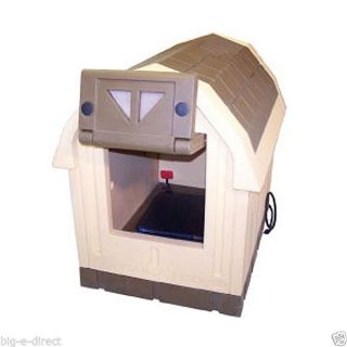 Outdoor Indoor Deluxe Dog Palace Insulated Dog House w Floor Heater Large Medium