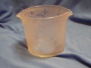 Antique Frosted Cut Glass Wine Rinser Bowl