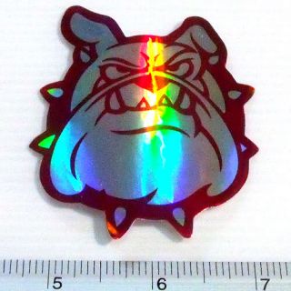 Fierce Dog Face Car Sticker Decals Reflect Light Red