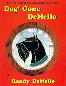 Dog Gone Demello Stained Glass Pattern Book Beagle Retriever Collie Terrier Etc