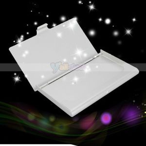 Business ID Credit Card Holder Aluminum Case Box Silver
