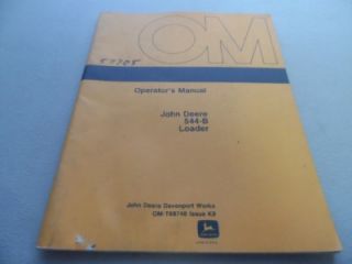 John Deere 544 B Loader Operators Manual OM T68748