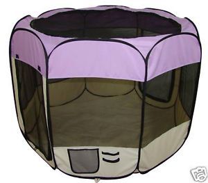 Purple Pet Dog Cat Tent Puppy Playpen Exercise Pen S