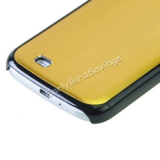 Golden Brushed Metal Aluminum Hard Back Case for Samsung Galaxy S4 s IV I9500