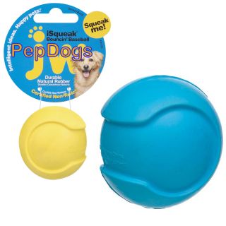 JW Pet Isqueak Bouncin' Baseball Small 2" Rubber Squeaker Ball Dog Squeaky Toy