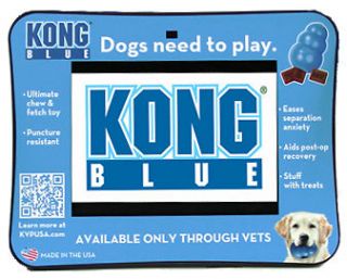 Kong Blue Rubber Treat Dispenser 25 Stronger Than Classic Worlds Best Dog Toy