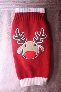 Simply Dog Pet Sweater Christmas Holiday Reindeer Costume Size Medium