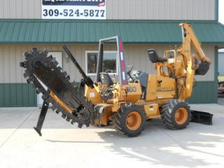 2000 Case 560 Trencher Backhoe Vibratory Cable Plow Ditch Witch Vermeer Bore ATT