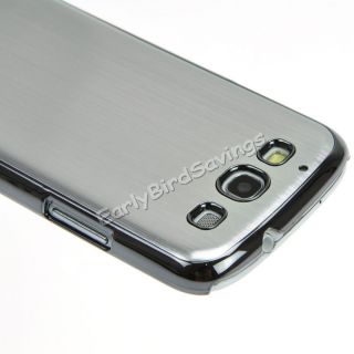 Silver Brushed Metal Aluminum Hard Case for Samsung Galaxy S3 SIII I9300