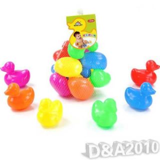 Colorful Lovely Toy Multi Rubber Duck Duckies Baby Kid Bath Shower Toy 10 in Bag