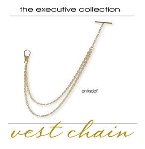 Gold or Silver Chain Vest Chains Men's Tuxedo Wedding Accessories Apparel Suits