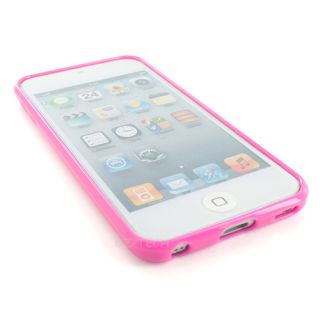 Pink Clear Hard Gel Hybrid TPU Candy Case Cover Apple iPod Touch 5 5g Accessory