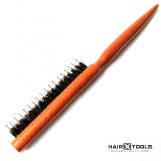 Salon Spornette Hair Teasing Back Combing Brush Anti Static Teeth Wooden Handle