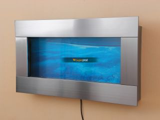 New 24" Wall Mounted Aquarium Stainless Steel Rectangle Fish Tank Super FSTA9924