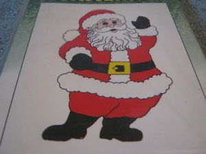 Vintage Yard Art Christmas Pattern Mr Santa Claus Waving Plywood Plans Kit