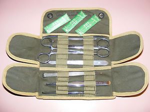WWII USN USMC Medic Pouch MD Pocket Case First Aid Field Kit