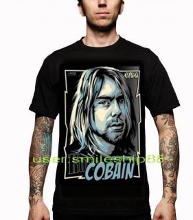 Nirvana Kurt Cobain T Shirt Tour Men S29 Art Indie Skate Board Concert Size M L