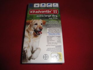 K9 Advantix II Extra Large Dogs Over 55 Pounds lbs 2 Pack "New"