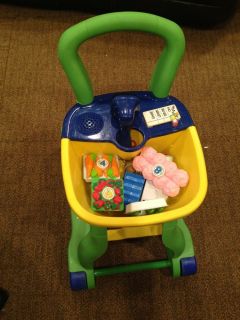 Leap Frog Pretend Learn Shopping Cart All 10 Food Items Scanner