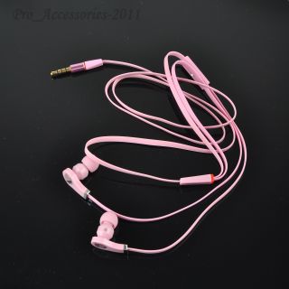 3 5mm in Ear Earbud Earphone Headset Headphone with Mic for iPhone Samsung Pink