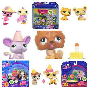 New Lot of 11 LPS Littlest Pet Shop Pets Butterfly Dogs Birds Fish Cow Tiger