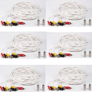 4 x 100 Feet CCTV Security Camera Audio Video Power Cable DVR Surveillance Wire