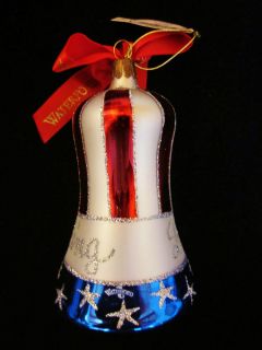 Waterford Holiday Heirlooms "Let Freedom Ring" Glass Bell Christmas Ornament