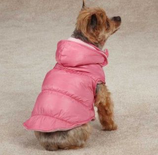 Dog Snow Lodge Vest Jacket Coat Fleece Lined Pink Blue Rain Raincoat XXS L