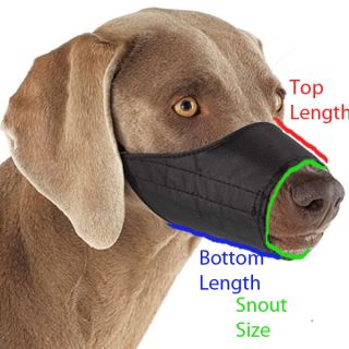 Dog Muzzle Guardian Gear Black Blue Pink Fabric Nylon Adjustable No Bite Bark