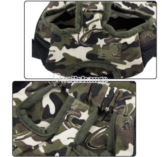 W3LE Pet Dog Carrier Backpack Net Bag Any Legs Out Front Style Durable Camoufla