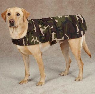 Camo Camouflage Dog Barn Coat Jacket Fleece Lining Water Resistant Rain Raincoat