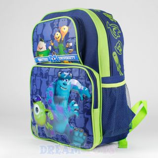 Disney Monsters University Backpack 16" Backpack Boys Girls Bag Mike James