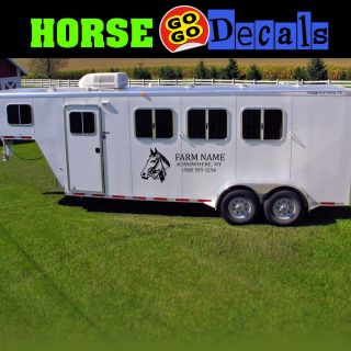 Horse Trailer Lettering Horse Trailer Farm Decals Farm Truck Name 48" x 20"
