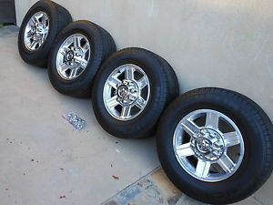 Factory Dodge RAM 2500 3500 2012 17" Polished Wheels Rims Michelin Tires