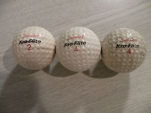 3 Vintage Spalding Kro Flite Golf Balls