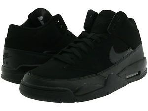 Box Nike Air Flight Classic Basketball High Top Sneakers Black Leather US 6