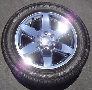 20" Tires Wheels GMC Denali Sierra Yukon Chrome Rims Goodyear LS2 275 55 20 5420